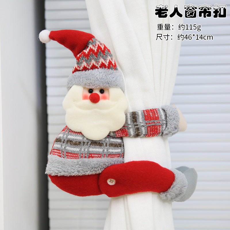 Wholesale Christmas Creative Curtain Buckle Cartoon Doll Decoration