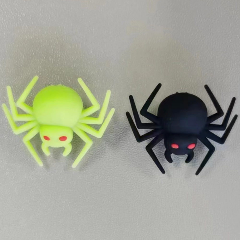 Wholesale 10pcs Halloween Red Eye Spider Pattern Silicone Beads