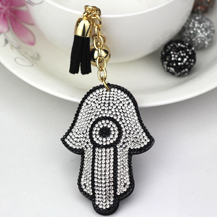 Wholesale Fatima's Hand Hot Diamond Keychain