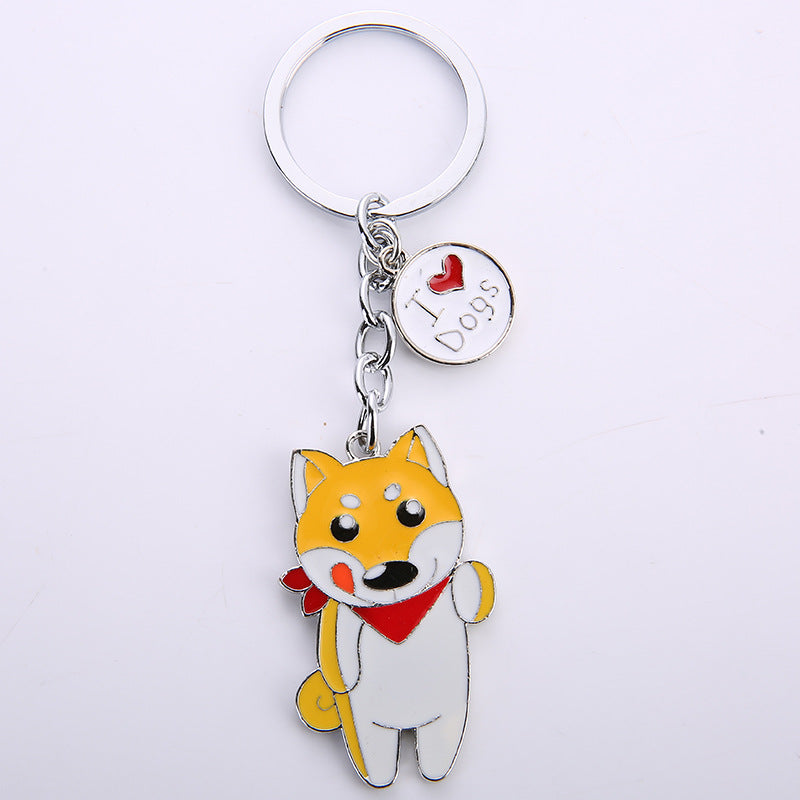 Llavero de perros de aleación de aleación de zinc al por mayor