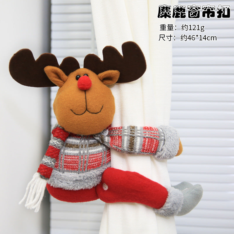 Wholesale Christmas Creative Curtain Buckle Cartoon Doll Decoration