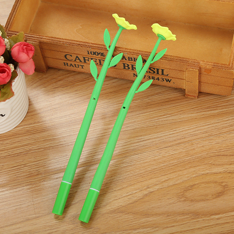 Wholesale Creative Cute Cartoon Camellia Gel Pen