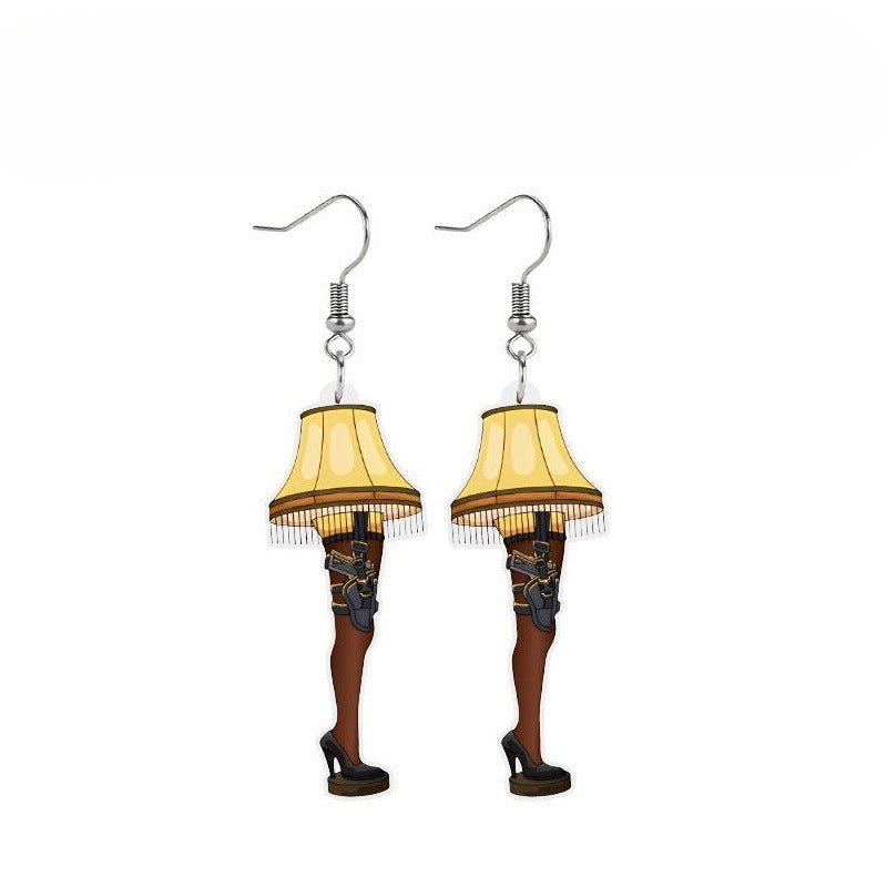 Wholesale Reversible Acrylic Christmas Heels, Stockings, Long Legs, Table Lamp Earrings