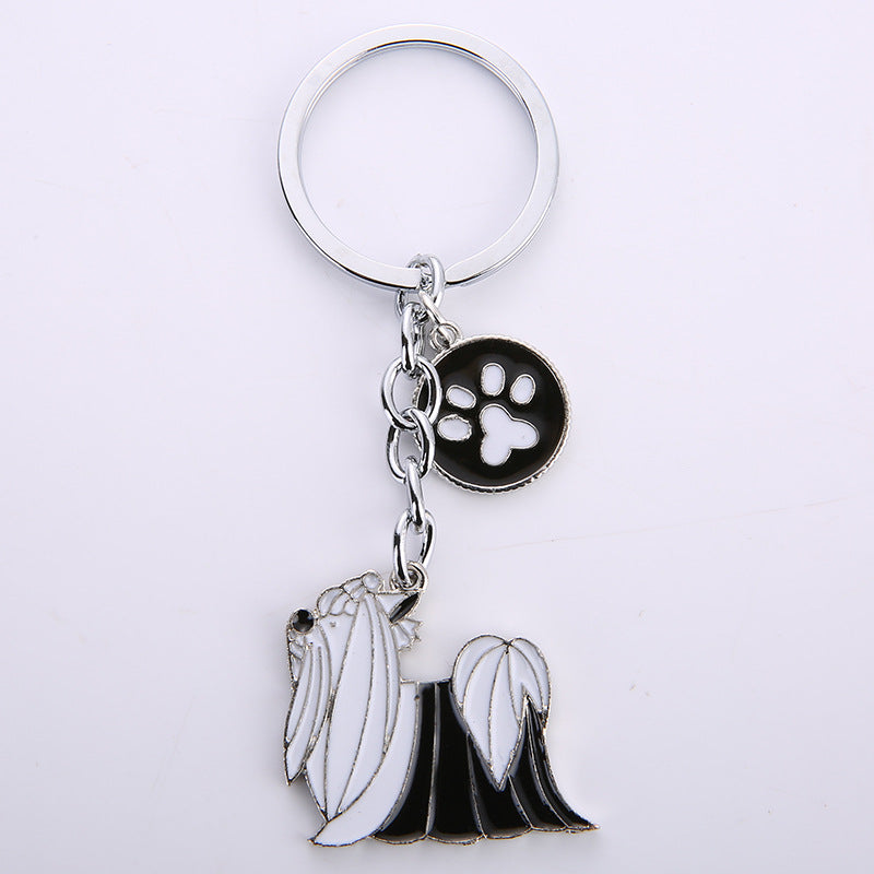 Llavero de perros de aleación de aleación de zinc al por mayor