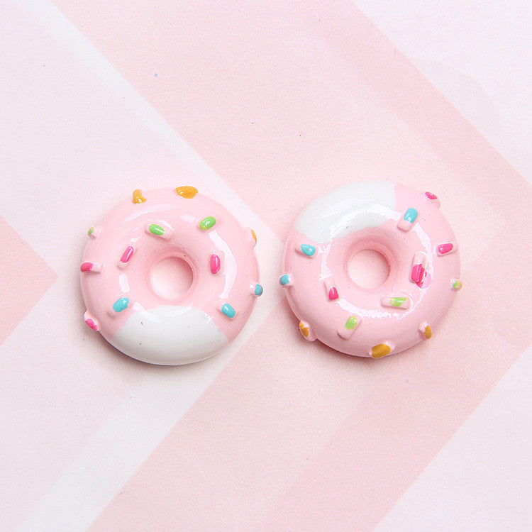 Wholesale Simulation donut food toy DIY resin accessories shoe buckle No Hole