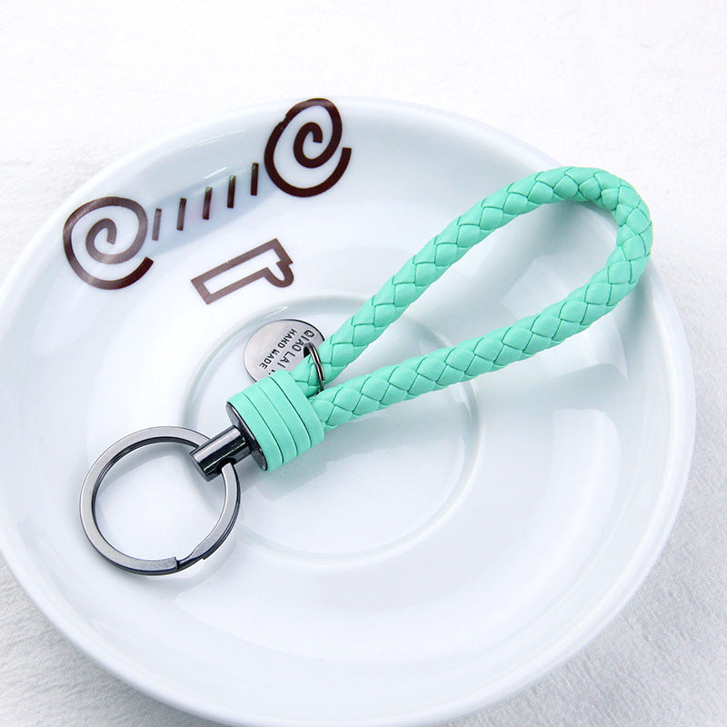 Wholesale PU Woven Hanging Rope Zinc Alloy Keychain