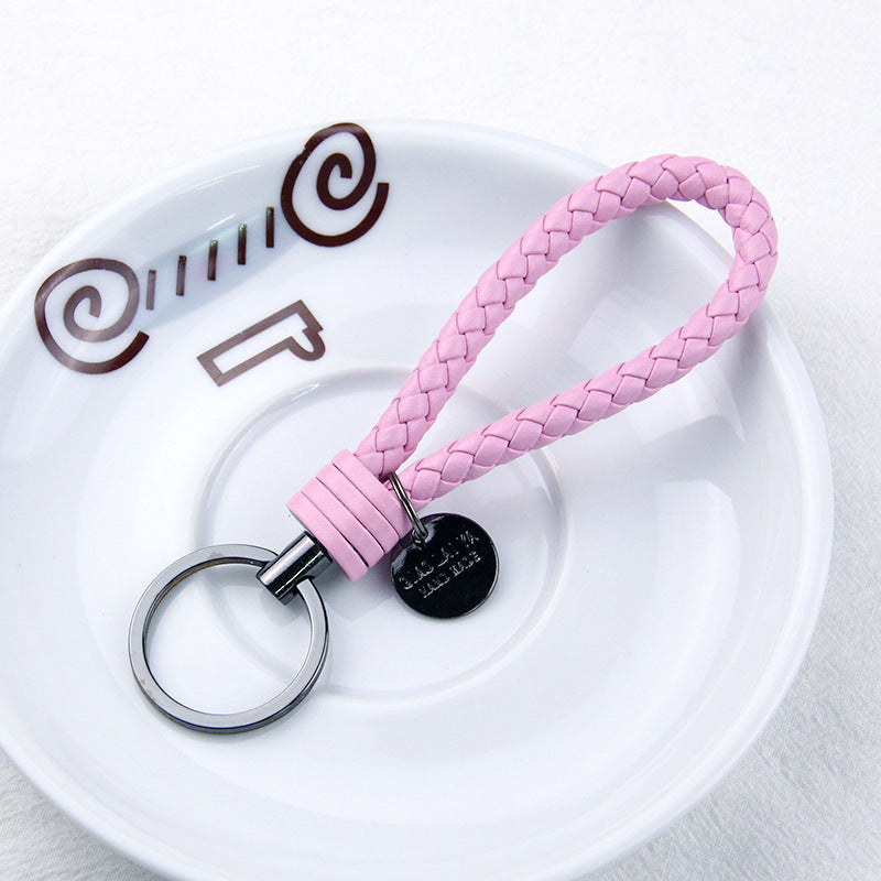 Wholesale PU Woven Hanging Rope Zinc Alloy Keychain