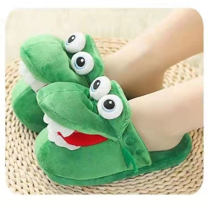 Wholesale Crocodile Cotton Slippers with Open Mouth