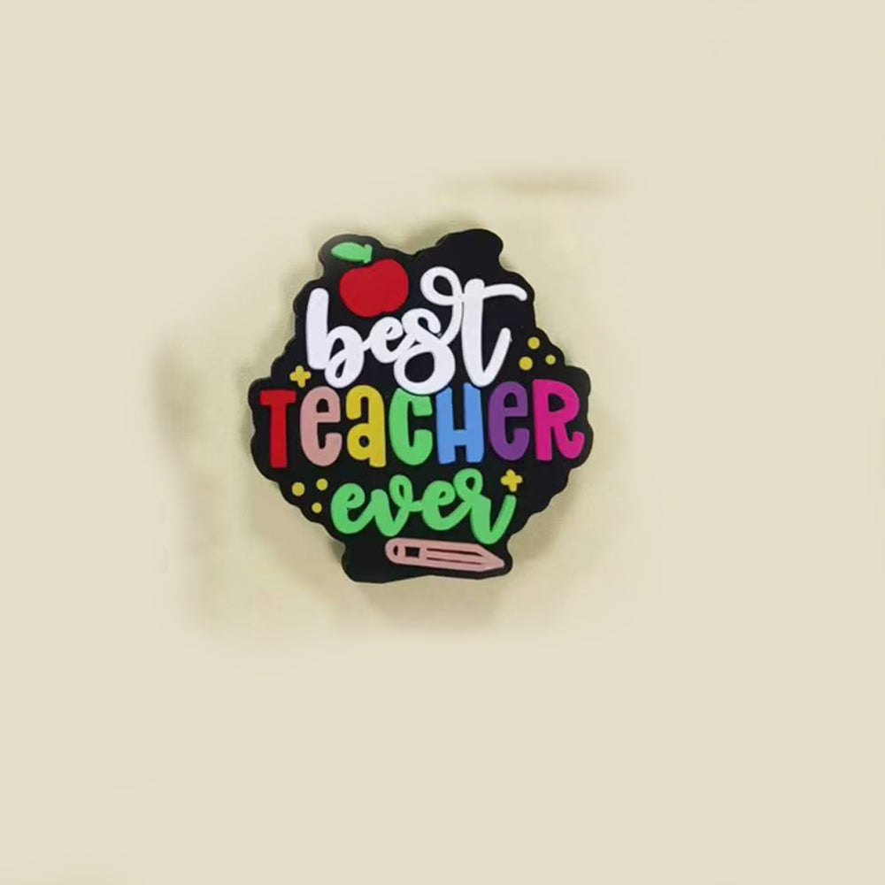 Wholesale 10pcs Books and Chemical Supplies Pattern Silicone Beads