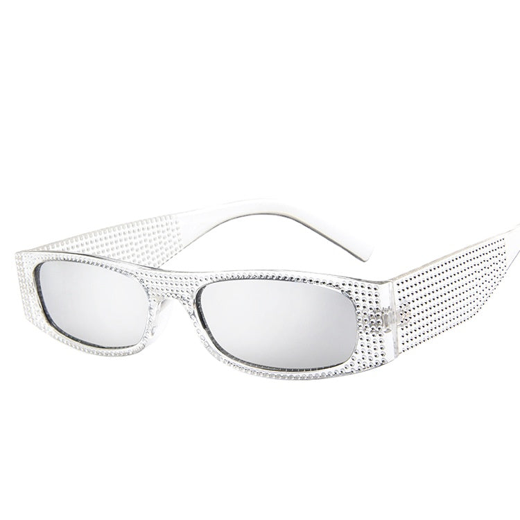 Wholesale PC Small Square Frame Diamond Sunglasses