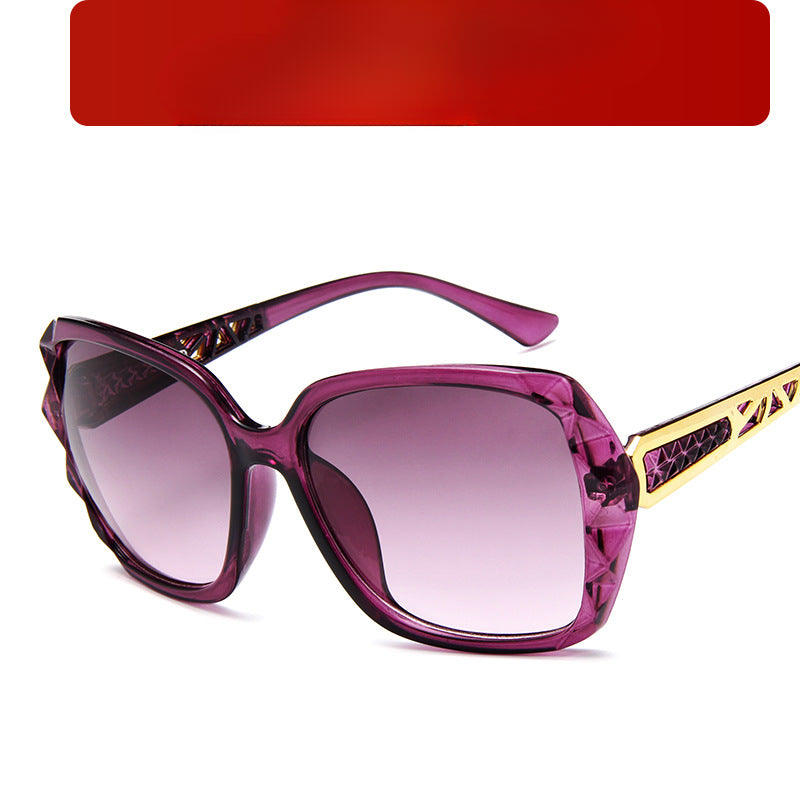 Wholesale Progressive Color Large Frame PC Sunglasses