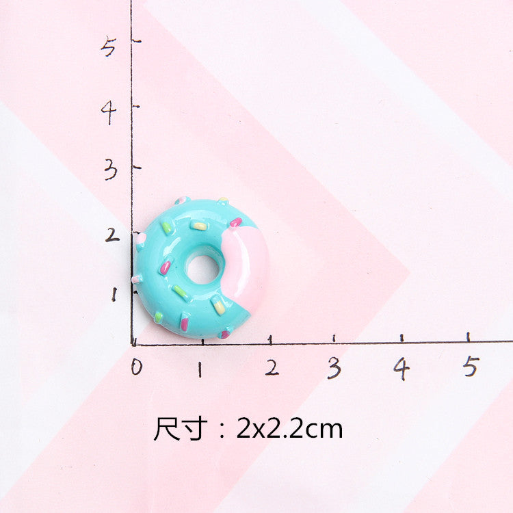 Wholesale Simulation donut food toy DIY resin accessories shoe buckle No Hole