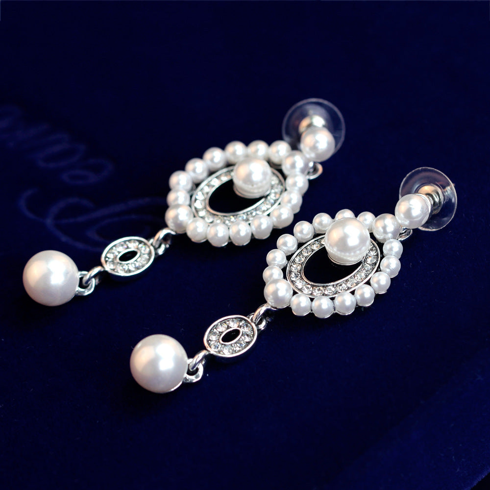 Wholesale Rhinestone Pearl Earrings