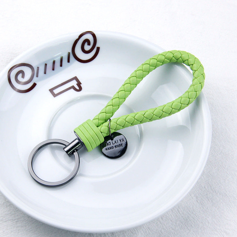 Wholesale PU Woven Hanging Rope Zinc Alloy Keychain