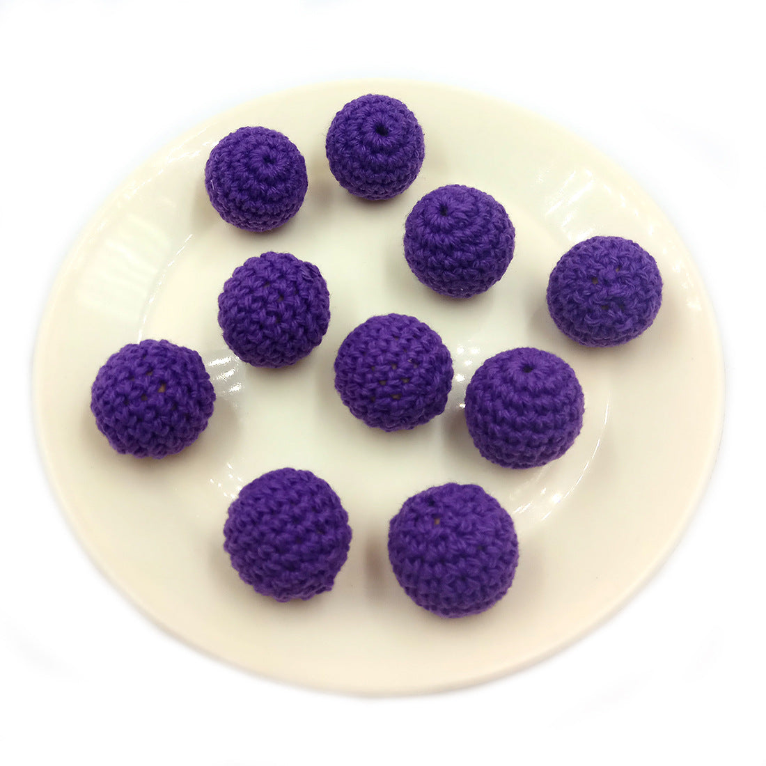Wholesale 30pcs 20mm Log Hand Hook Yarn Ball Beads