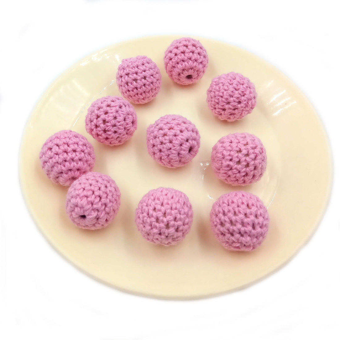 Wholesale 30pcs 20mm Log Hand Hook Yarn Ball Beads