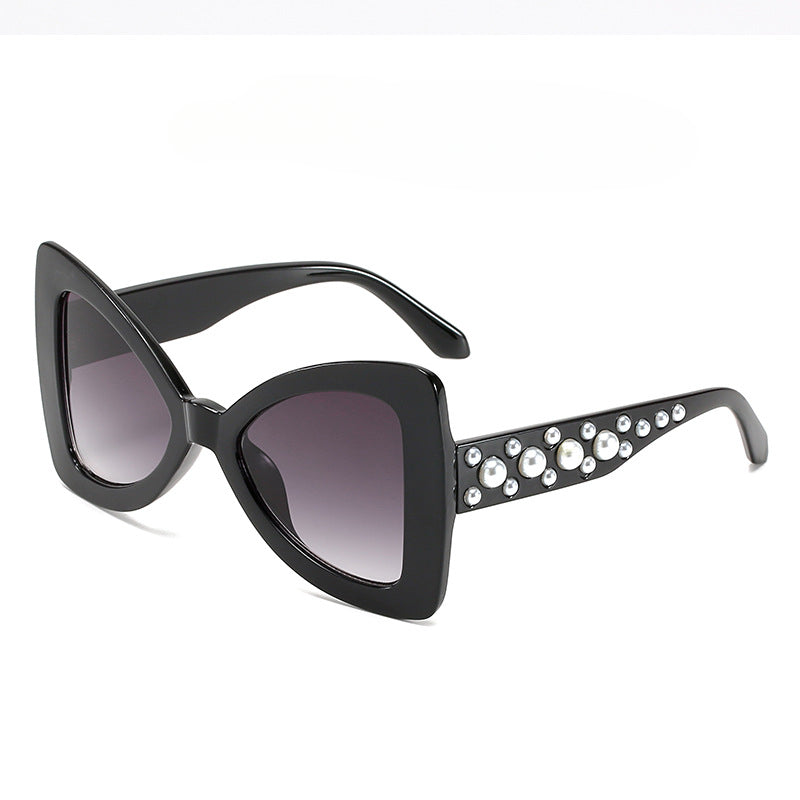 Wholesale Kids Triangle Inlaid Pearl PC Sunglasses