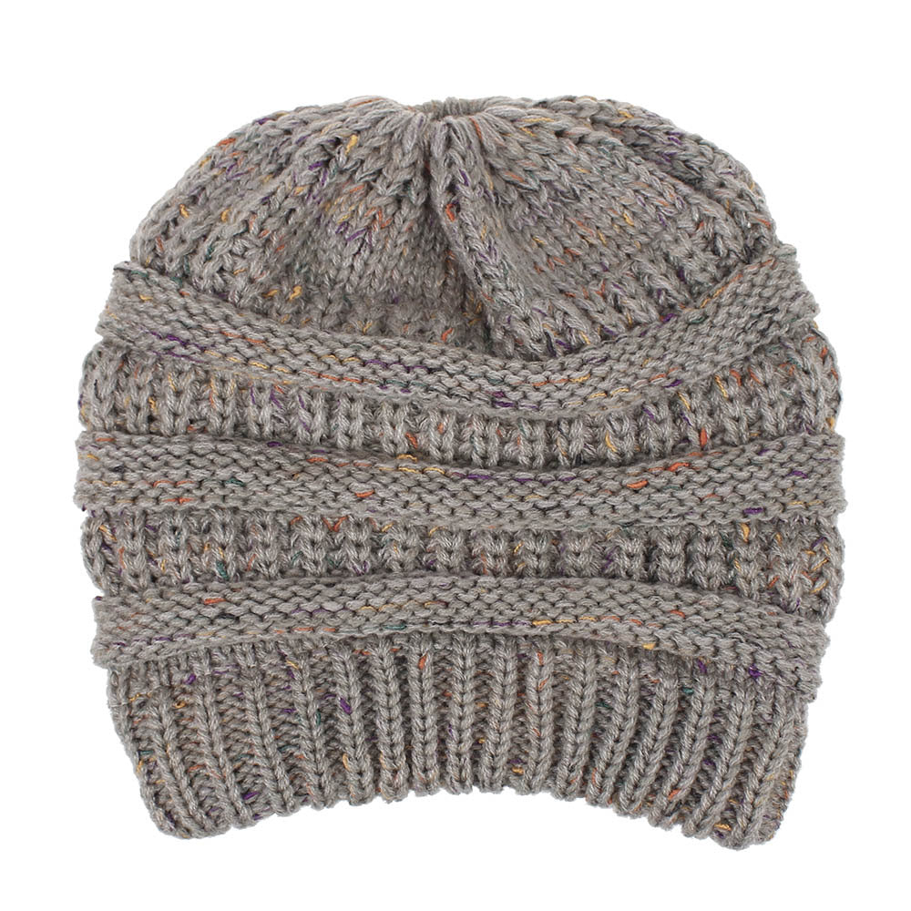 Wholesale Polka Dot Yarn Pattern Wool Knitted Women's Hat