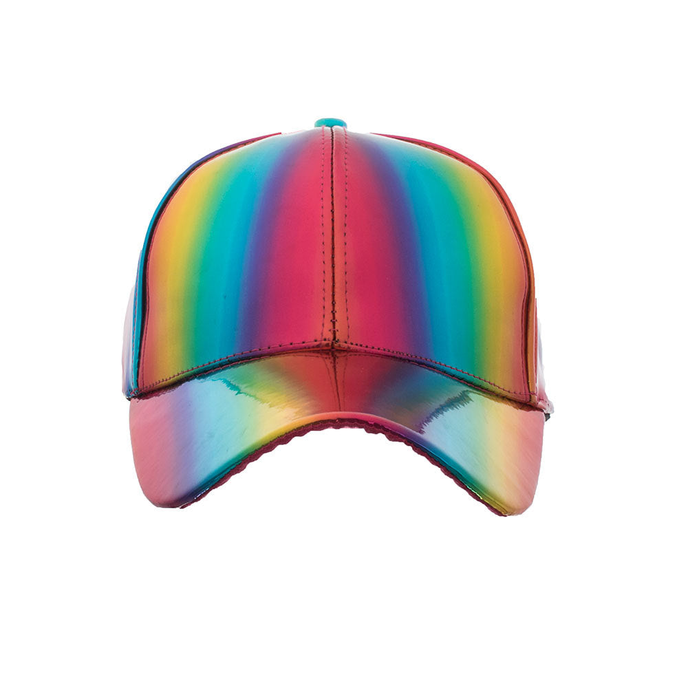 Wholesale  PU color laser baseball cap sunshade outdoor sun hat