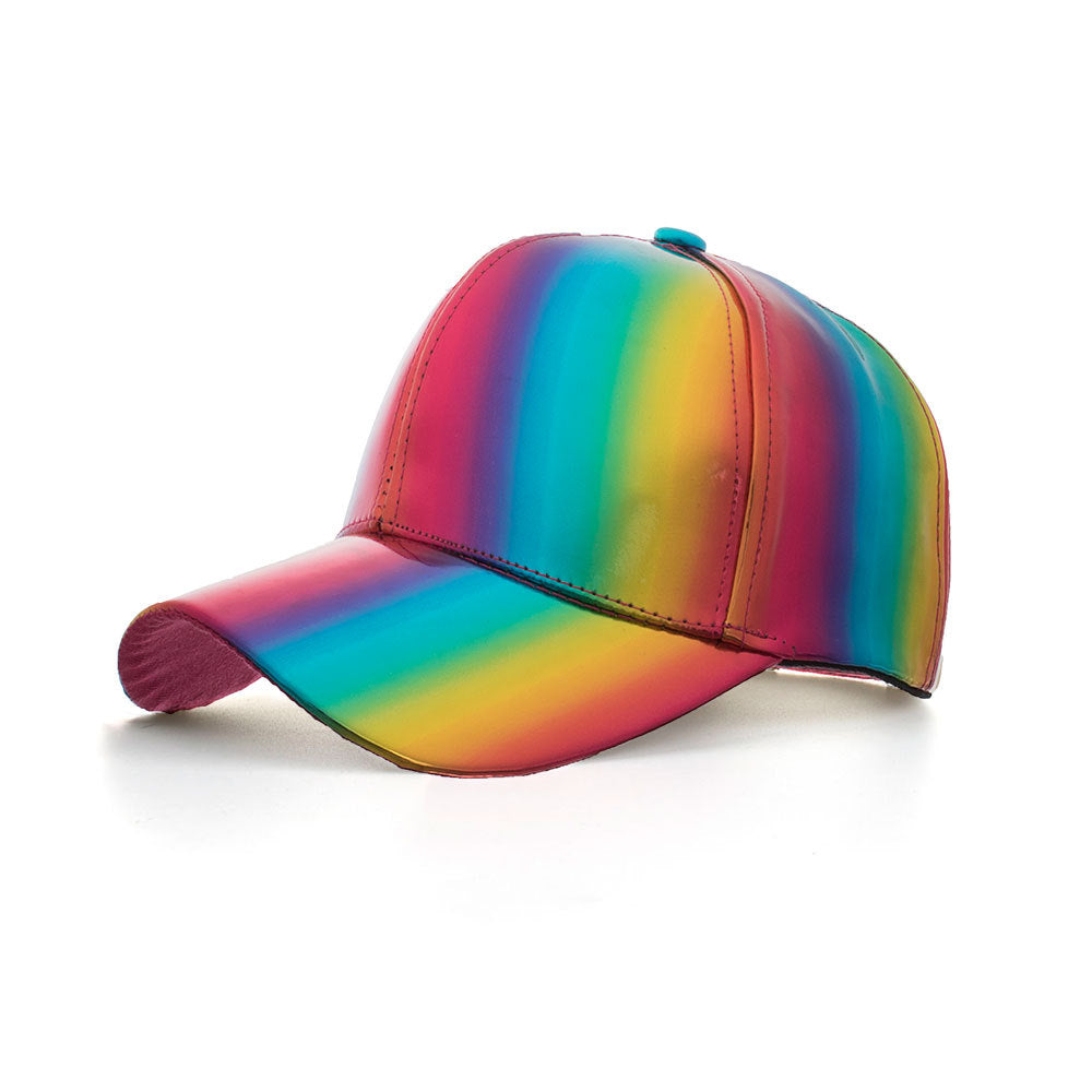 Wholesale  PU color laser baseball cap sunshade outdoor sun hat