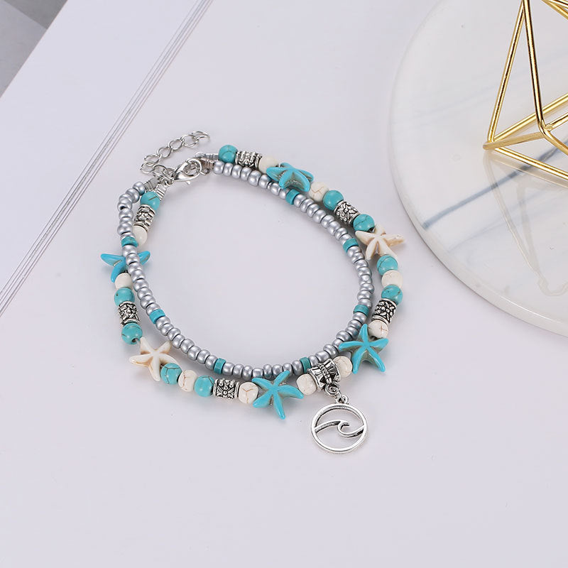 Wholesale Handmade Sea Turtle Anklet Bohemian Beach Jewelry Accessory