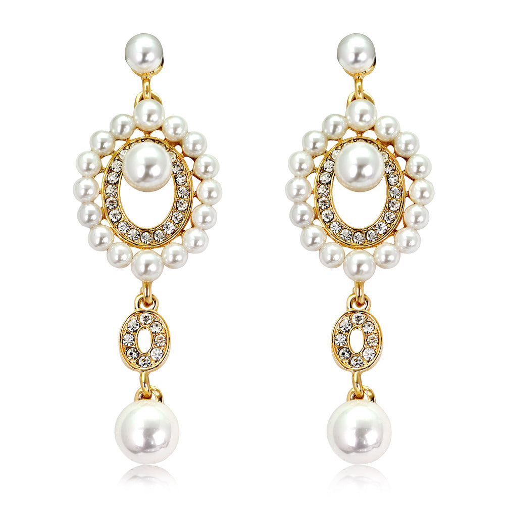 Wholesale Rhinestone Pearl Earrings