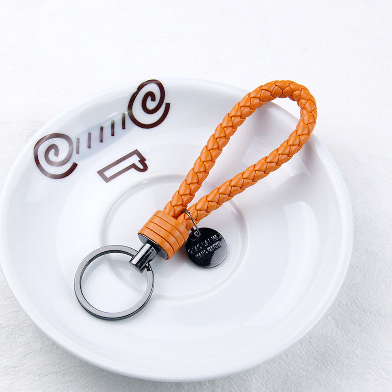 Wholesale PU Woven Hanging Rope Zinc Alloy Keychain