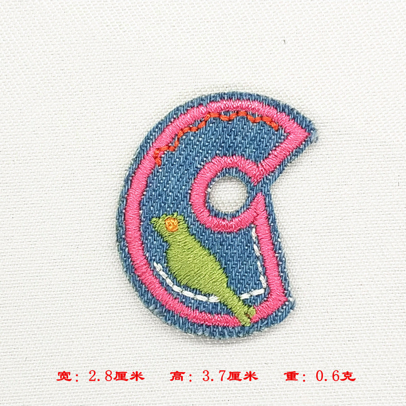 Wholesale Alphabet patch cartoon children patch
