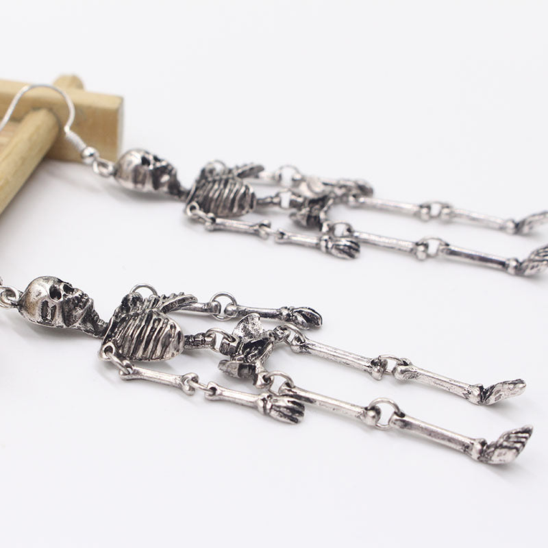 Wholesale Gothic Skull Earrings Vintage Skeleton Alloy Earrings