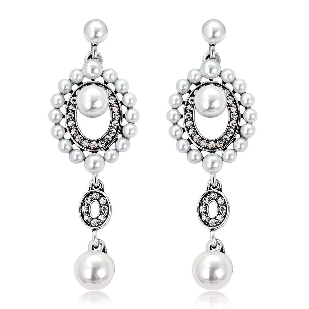 Wholesale Rhinestone Pearl Earrings