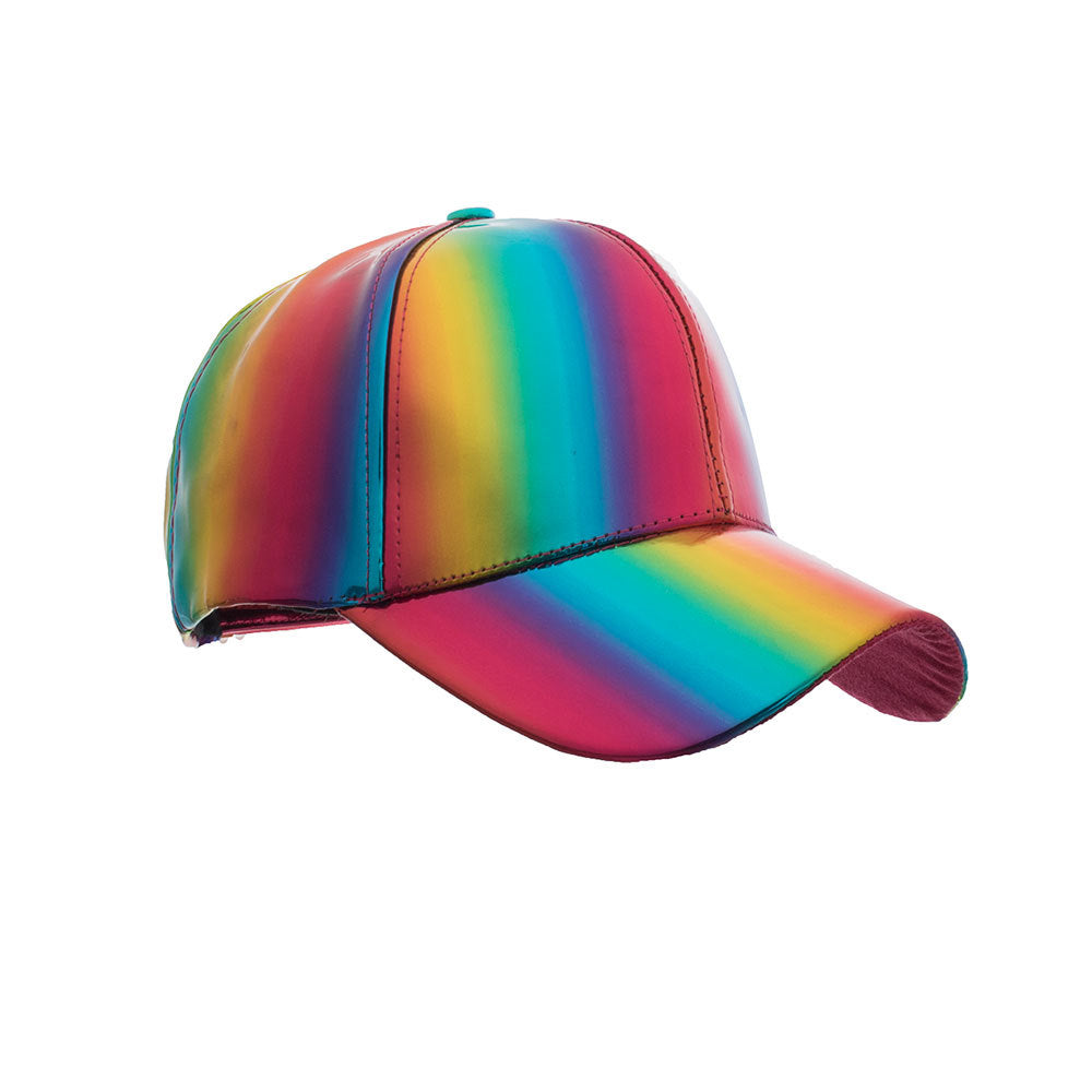Wholesale  PU color laser baseball cap sunshade outdoor sun hat