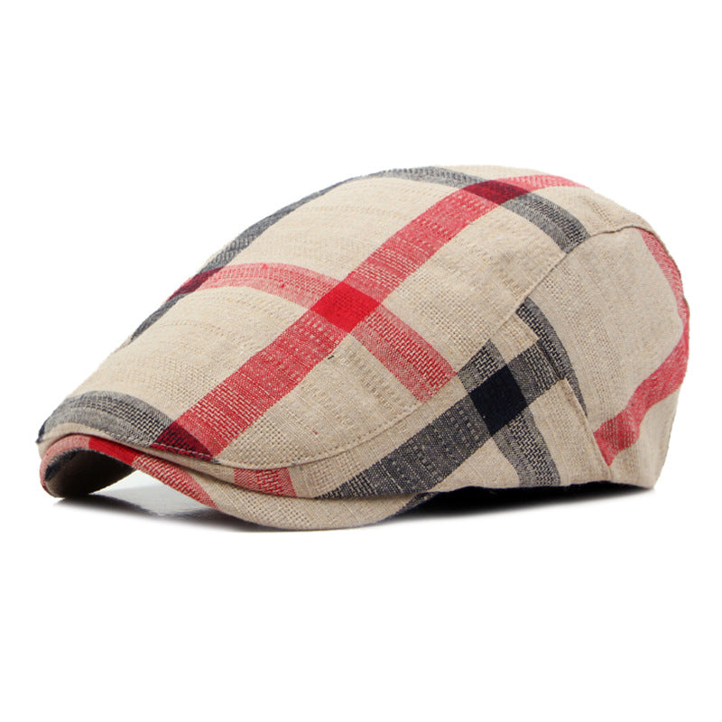Wholesale Cotton Classic Retro Plaid Beret