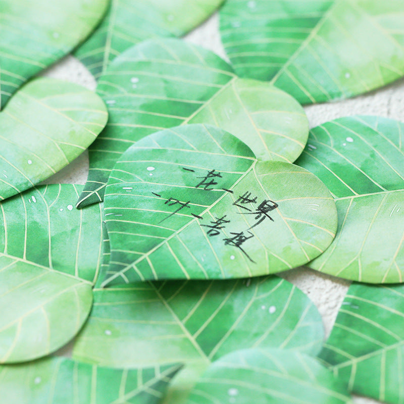 Wholesale Paper Simulation Leaf Convenience Stickers