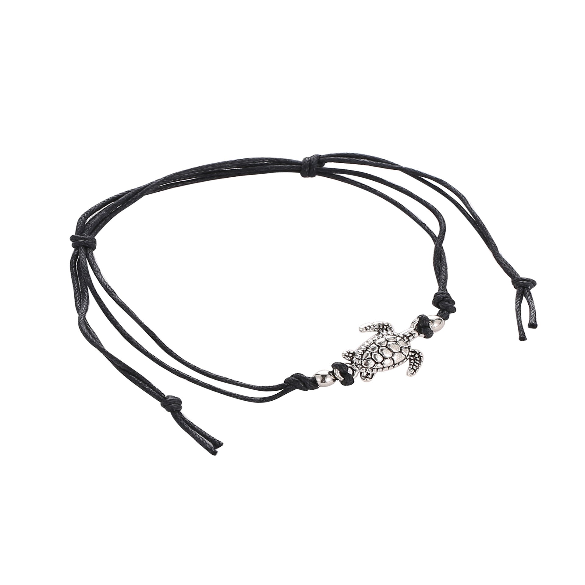 Wholesale Retro Handmade Turtle Anklet Antique Silver Beach Fashion Accessory Gift For Women