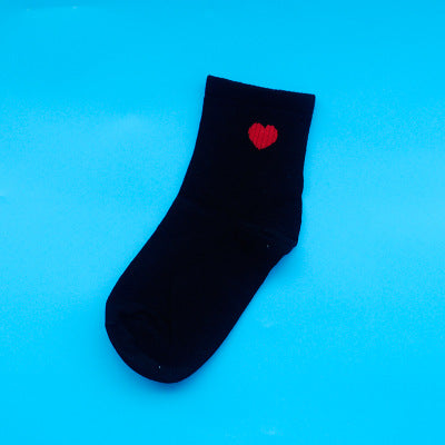 Wholesale simple uper cute little love red heart socks socks