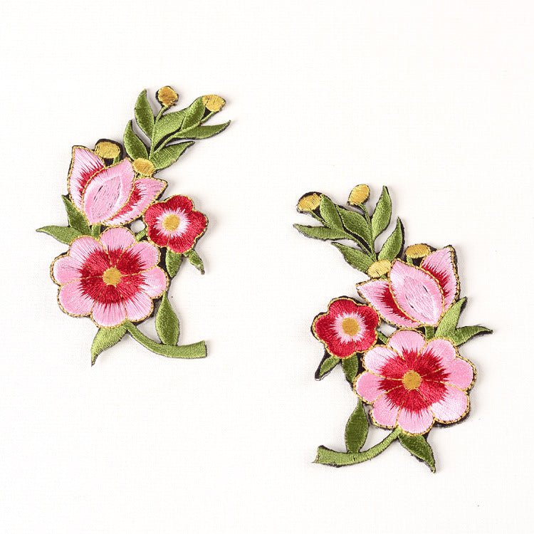 Wholesale Gold Thread Embroidered Patch Decorative Clothing Repair Accessory Craft Supply