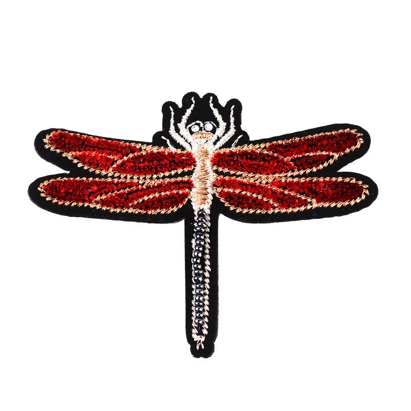 Wholesale DIY Embroidery Patch 3D Dragonfly Scorpion Hat Clothing Decoration