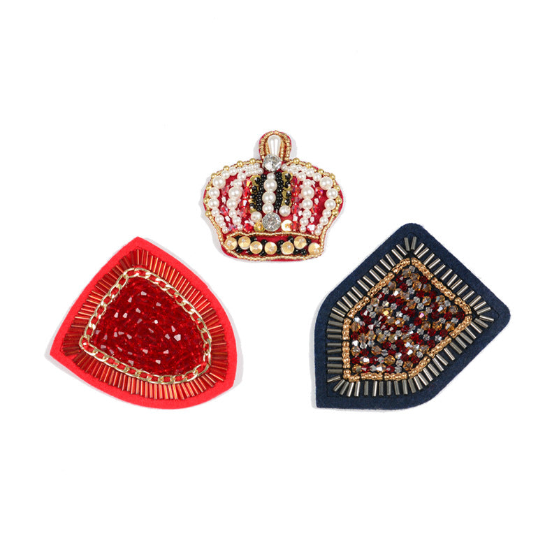 Wholesale DIY Handmade Beaded Cloth Patch Pocket Badge Hat Clothing Decoration