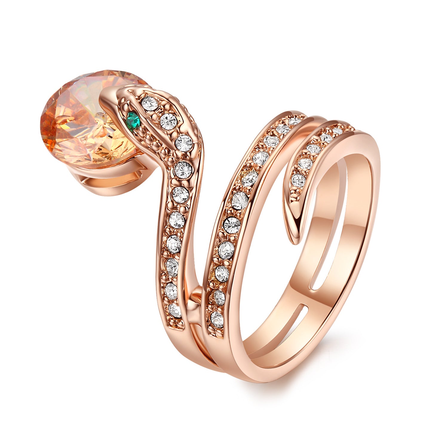 Wholesale Copper Gold Plated Snake Ring