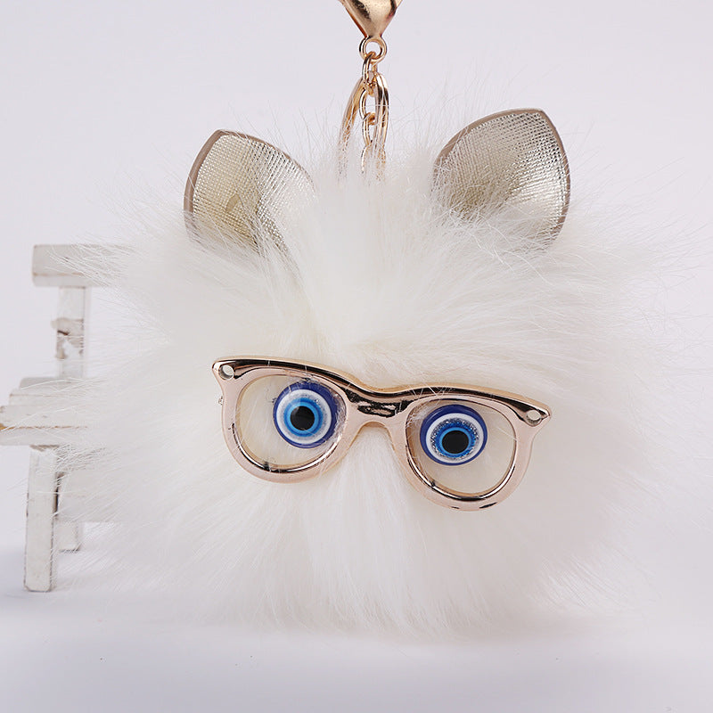 Wholesale Owl Fur Ball Plush Keychain
