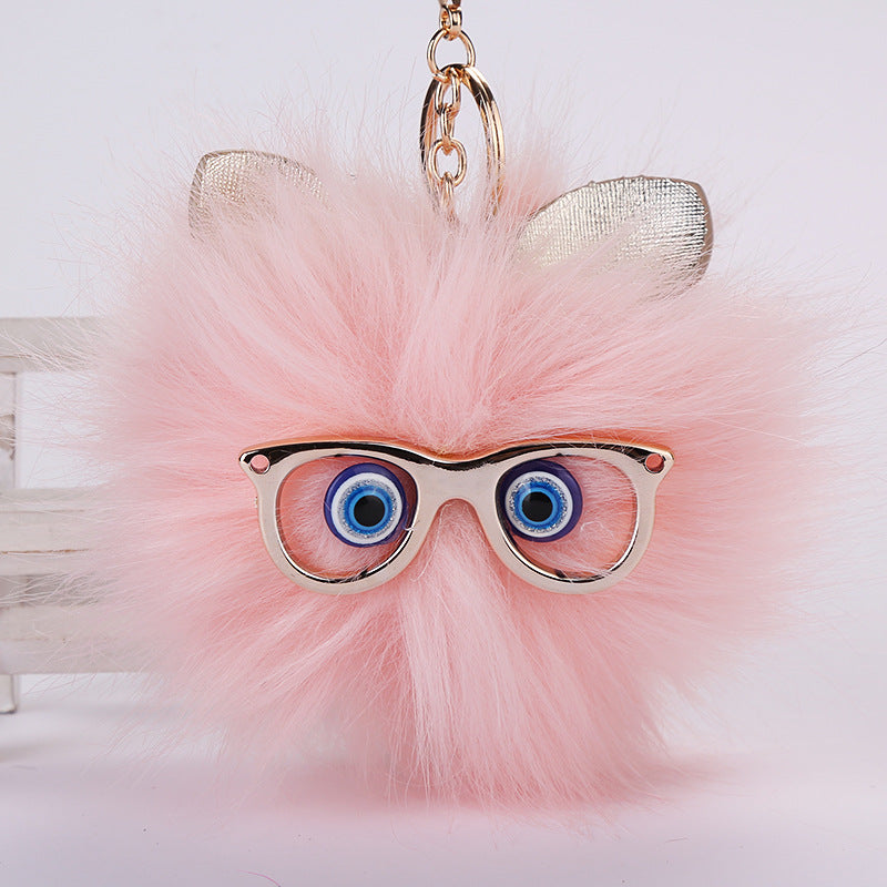 Wholesale Owl Fur Ball Plush Keychain