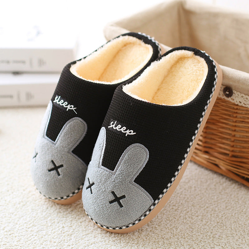Wholesale Rabbit Home Non-slip Woolen Cotton Slippers