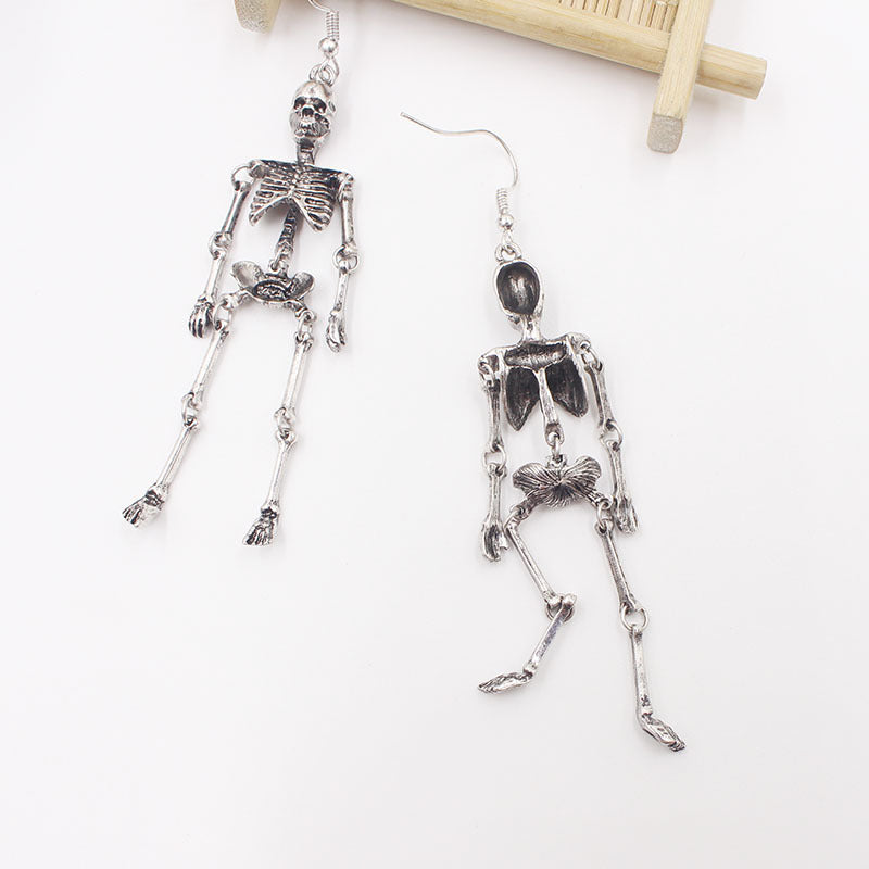 Wholesale Gothic Skull Earrings Vintage Skeleton Alloy Earrings