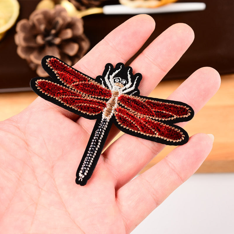 Wholesale DIY Embroidery Patch 3D Dragonfly Scorpion Hat Clothing Decoration