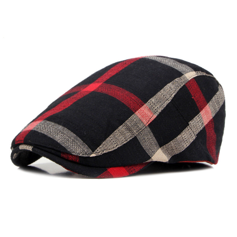 Wholesale Cotton Classic Retro Plaid Beret