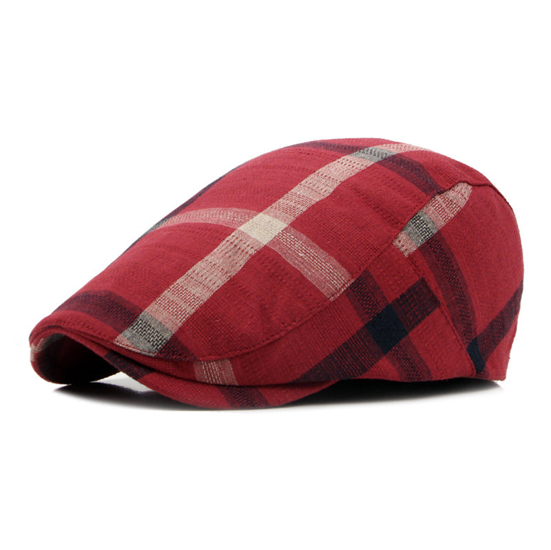 Wholesale Cotton Classic Retro Plaid Beret