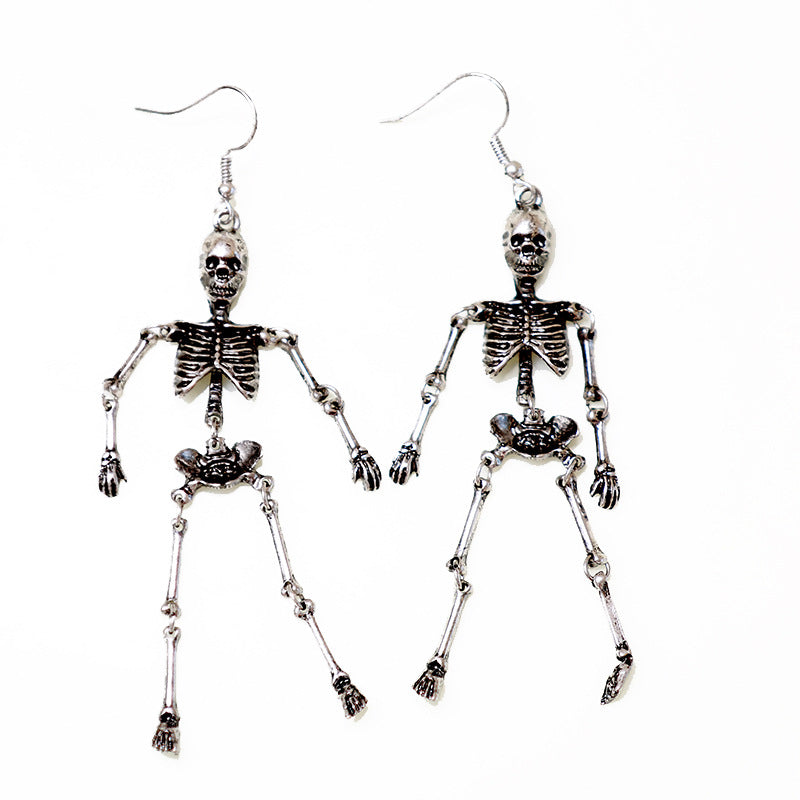 Wholesale Gothic Skull Earrings Vintage Skeleton Alloy Earrings