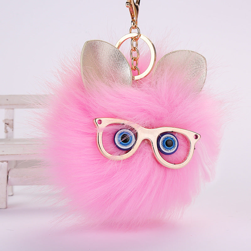 Wholesale Owl Fur Ball Plush Keychain