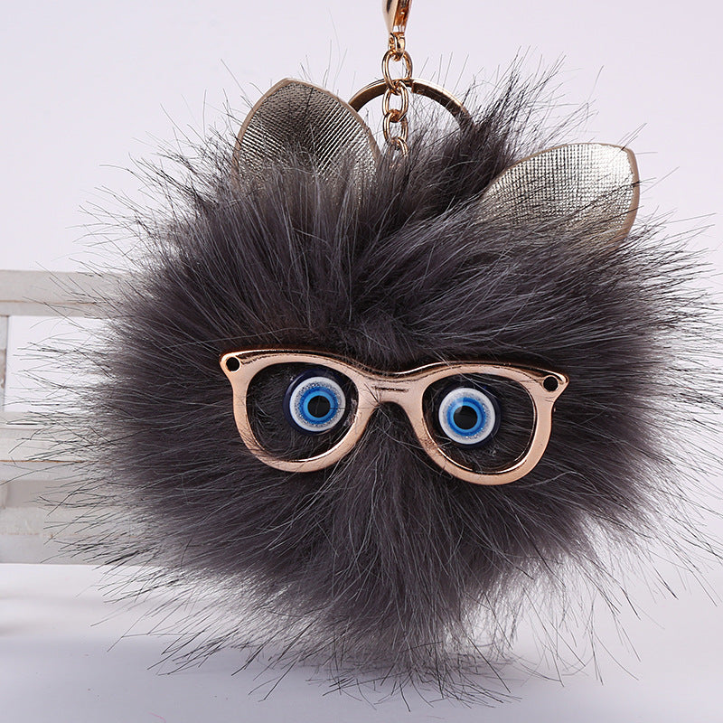 Wholesale Owl Fur Ball Plush Keychain