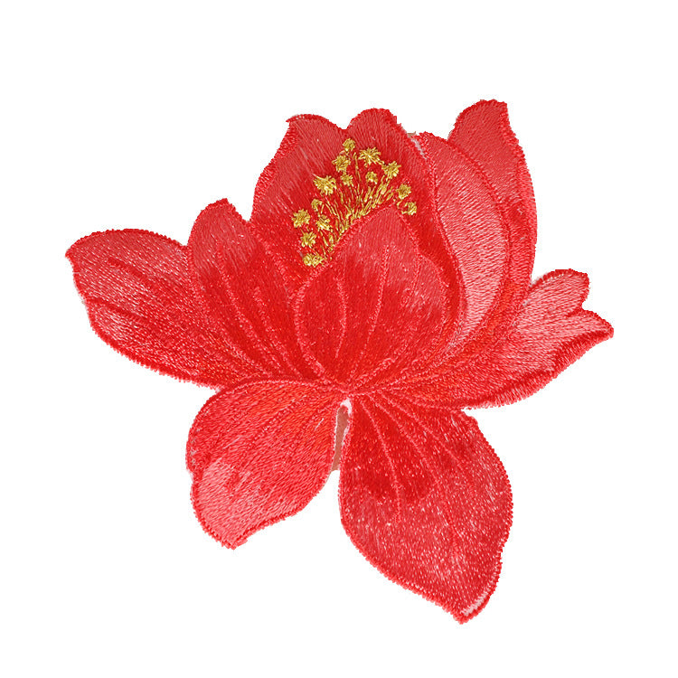 Wholesale Fashion Purple Embroidered Patch DIY Adhesive Applique For Clothing Shoe Hat Decoration Resale Accessory